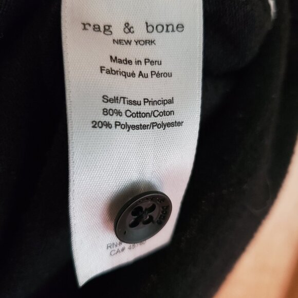 Men's Rag & Bone Black Polo Shirt - Picture 6 of 9